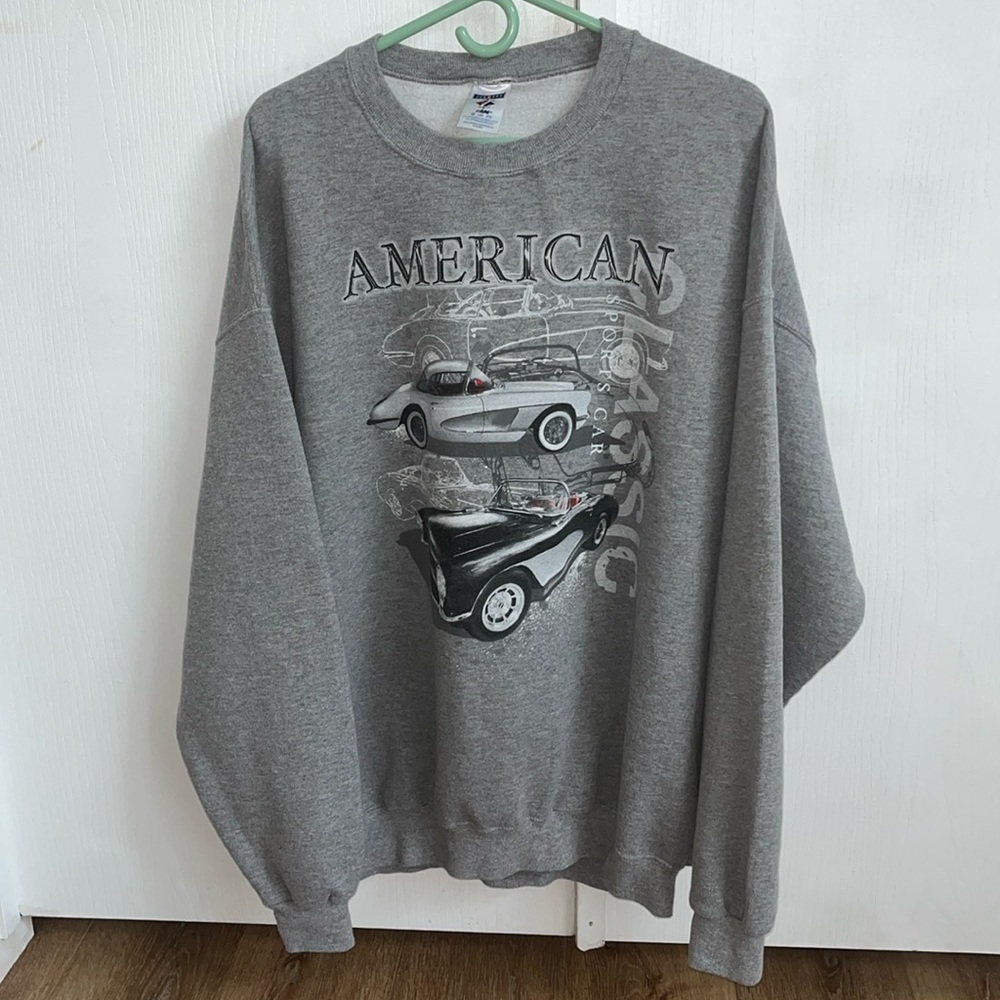 Vintage Jerzees crewneck American Classic Sports Car Sweatshirt size 2XL